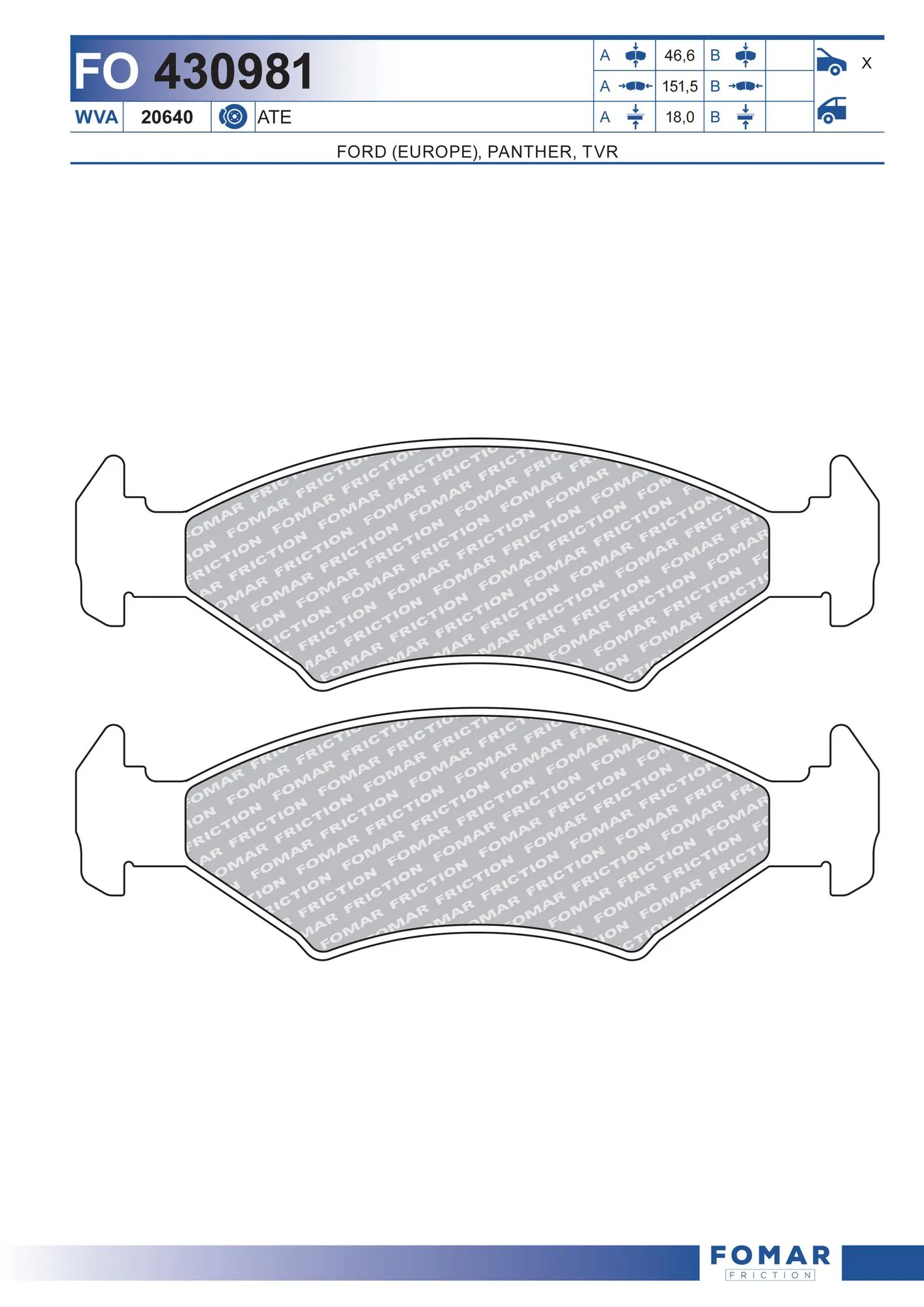 Brake Pad Set, disc brake